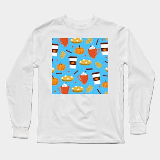 love pumpkin spice blue Long Sleeve T-Shirt